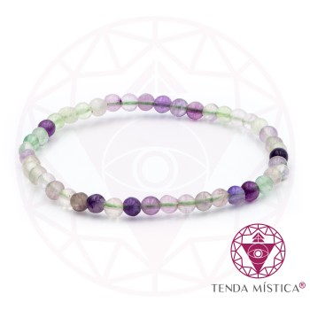 Pulseira Fluorite Arco iris - 4mm