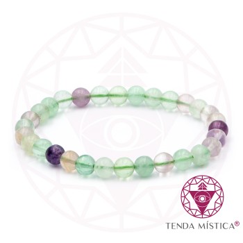 Pulseira Fluorite Arco Iris - 6mm