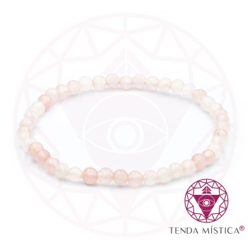 Pulseira Quartzo Rosa 4mm