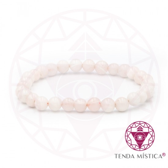 Pulseira Quartzo Rosa 6mm