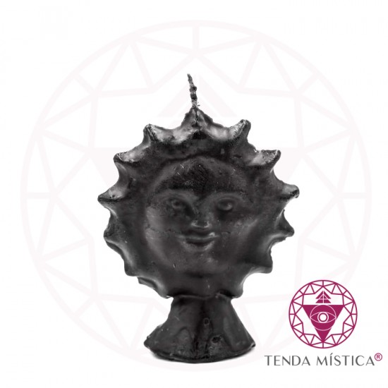 Vela Figura Sol Preto