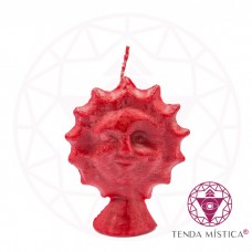 Vela Figura Sol Vermelho