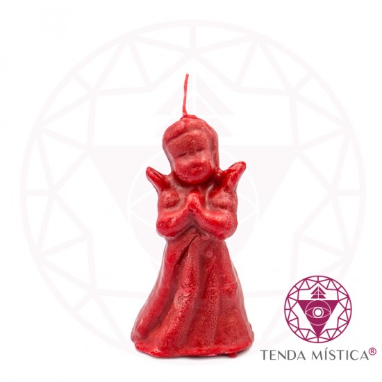 Vela Figura Anjo Vermelho