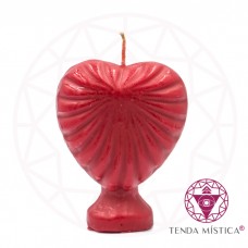 Vela Figura Coração Vermelho