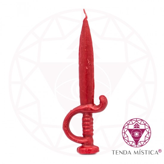 Vela Figura Punhal Vermelho