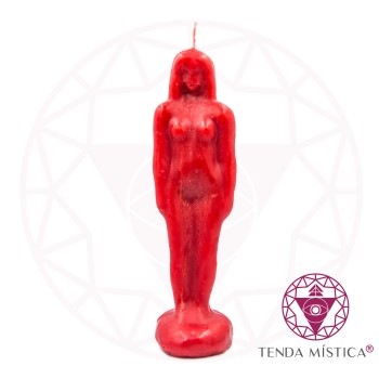 Vela Figura Mulher Vermelha