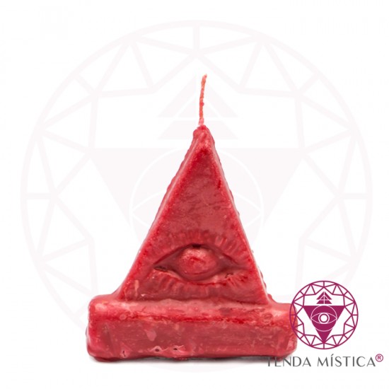 Vela Figura “Olho Providente" Vermelho