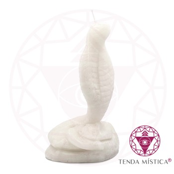 Vela Figura Serpente XL Branca