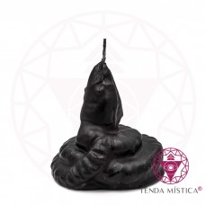 Vela Figura Serpente Pequena Preta