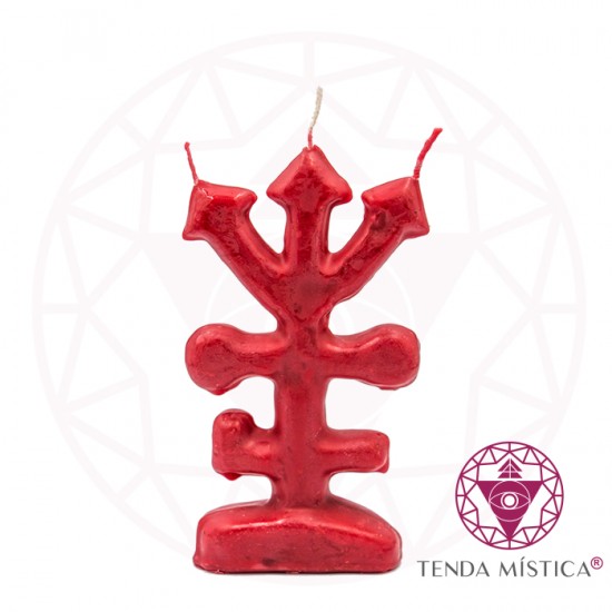 Vela Figura Tridente Exú Vermelho