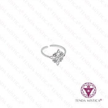 Anel Aço Nó da Bruxa Prateado A