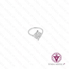 Anel Aço Nó da Bruxa Prateado B