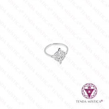 Anel Aço Nó da Bruxa Prateado B