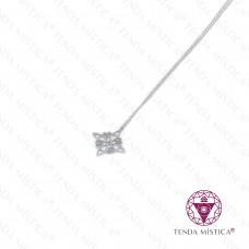 Colar Aço Nó da Bruxa Prateado 