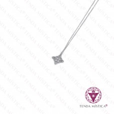 Colar Aço Nó da Bruxa Prateado