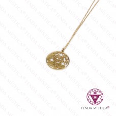 Colar Aço Olho de Horus Dourado