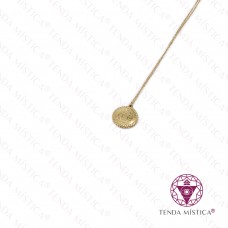 Colar Aço Medalha São Bento Dourado C