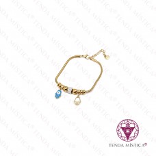 Pulseira Aço Mão de Fatima Dourado