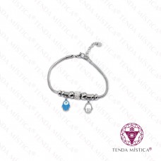 Pulseira Aço Mão de Fatima Prateado