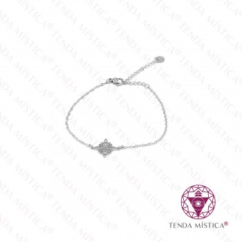 Pulseira Aço Nó da Bruxa Prateado A