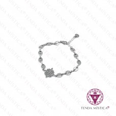 Pulseira Aço Nó da Bruxa Prateado