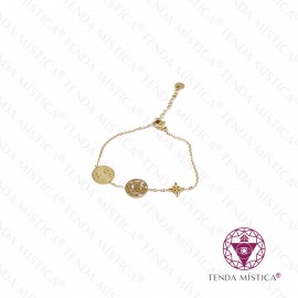 Pulseira Aço Tripla Proteção Dourado