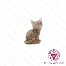 Orgonite Gato Quartzo Rutilado