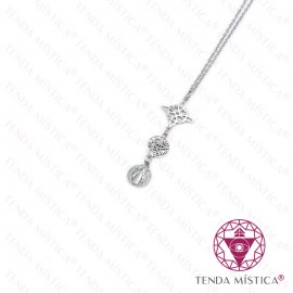 Colar Aço Com Tripla Proteção Prata 