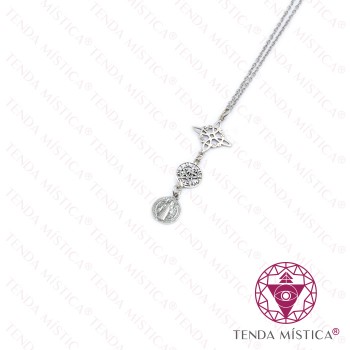 Colar Aço Com Tripla Proteção Prata Colar Aço Com Tripla Proteção Prata