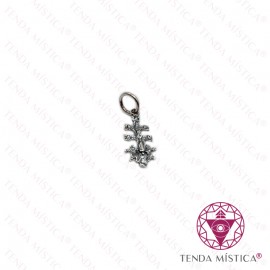 Pendente Cruz Caravaca Prata Oxidada 17x8mm 