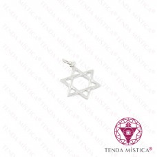 Pendente Estrela David Prata 14mm 