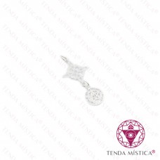 Pendente Prata Duas Proteções Tetragrammaton 10mm 