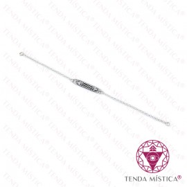 Pulseira Prata Atlante Oxidado 18cm