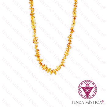 Colar Âmbar Chip 38cm 