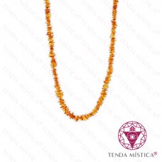 Colar Âmbar Chips 60cm