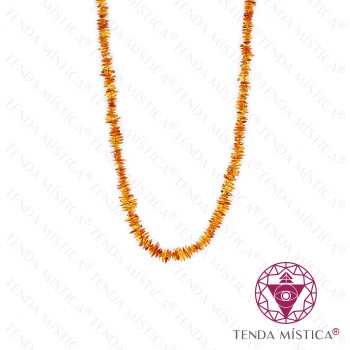 Colar Âmbar Chips 60cm