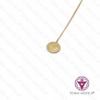Colar Aço Medalha São Bento 