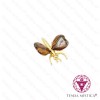 Borboleta Coração Olho de Tigre Dourado