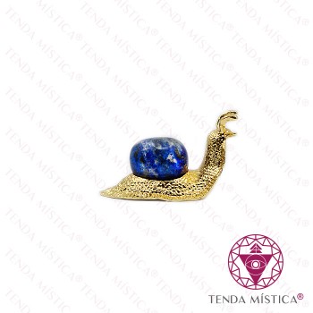 Caracol Dourado Lápis Lazúli