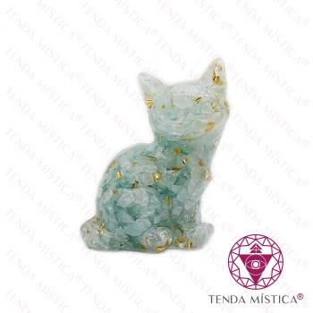 Orgonite Gato Mini Turquesa