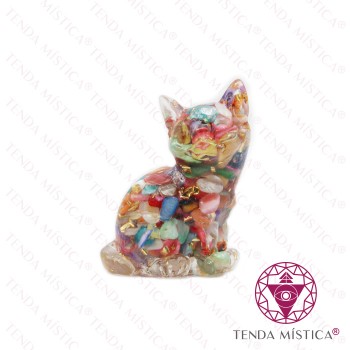 Orgonite Gato Multicolor