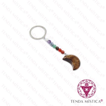 Porta-Chaves Lua Olho de Tigre
