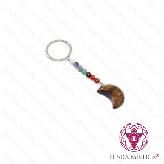 Porta-Chaves Lua Olho de Tigre