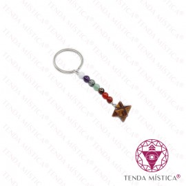 Porta-Chaves Merkabah Olho de Tigre