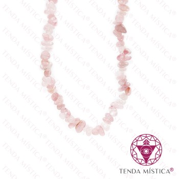 Colar Quartzo Rosa Chips