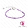 Pulseira Multiface Ametista Uruguai com Aço 3mm