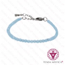 Pulseira Multiface Angelite com Aço 3mm