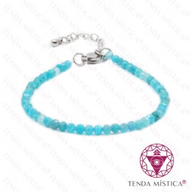 Pulseira Multiface Apatite com Aço 3mm