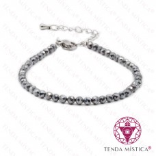 Pulseira Multiface Hematite com Aço 3mm