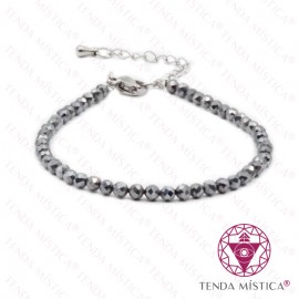 Pulseira Multiface Hematite com Aço 3mm